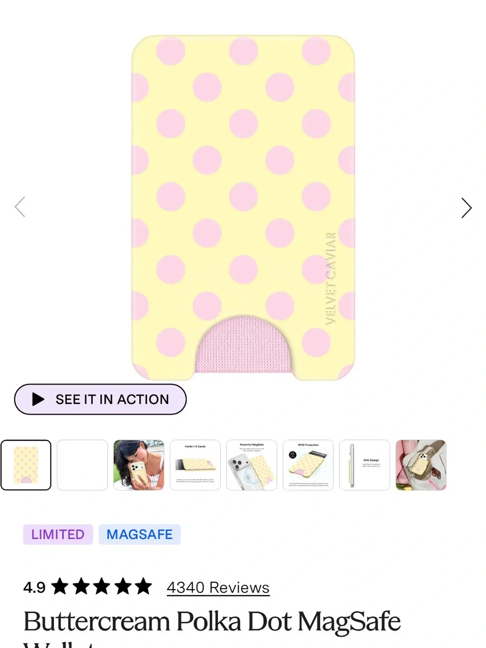 Buttercream Polka Dot iPhone Case with magnet wallet iPhone 15 plus